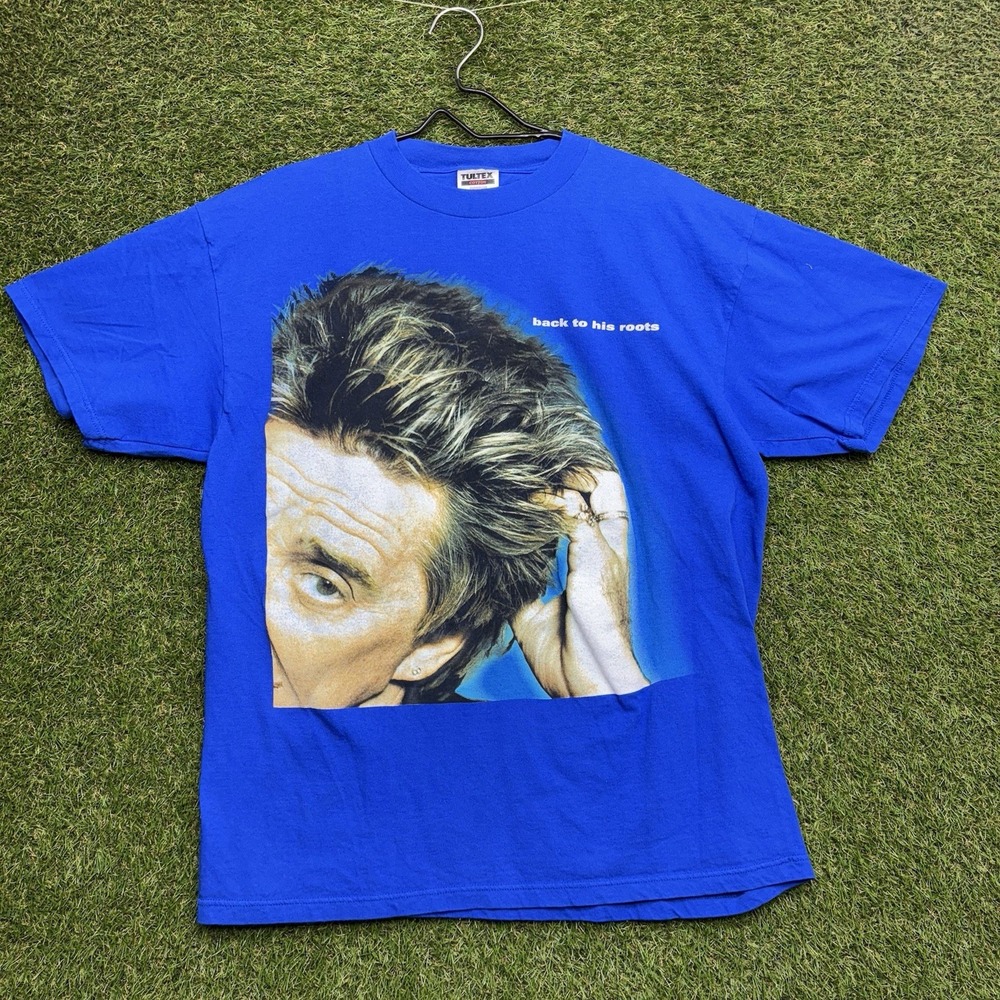 Vintage ROD STEWART Shirt Mens XL Back To His Roots Tour Band Tee Graphic 90s